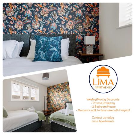 2 Bedroom House-Driveway - Bournemouth Hospital - Long Stay Discounts - Lima Apartments Ltd Eksteriør bilde